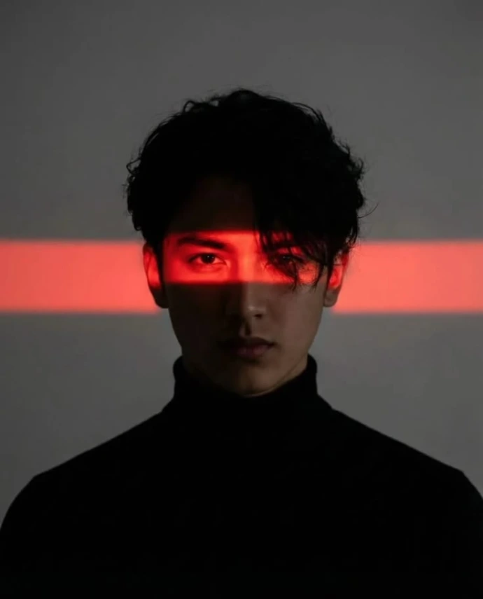 Creative portrait photography with aesthetic lighting